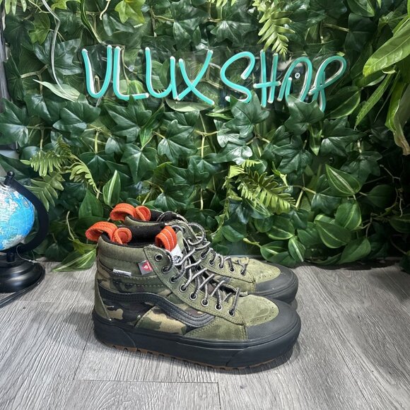 Vans Sk8-Hi MTE 2.0 DX Black Camo Waterproof Shoes Womens Sz 6.5 Boots - Picture 1 of 10
